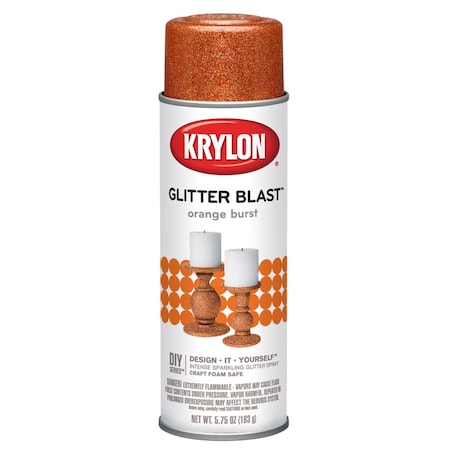 Krylon Krylon Glitter Blast Orange Burst Spray Paint 5.75 oz K03807000